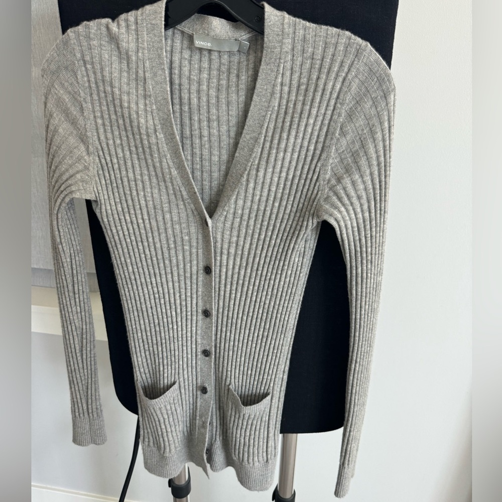 Vince robbed fitted cardigan